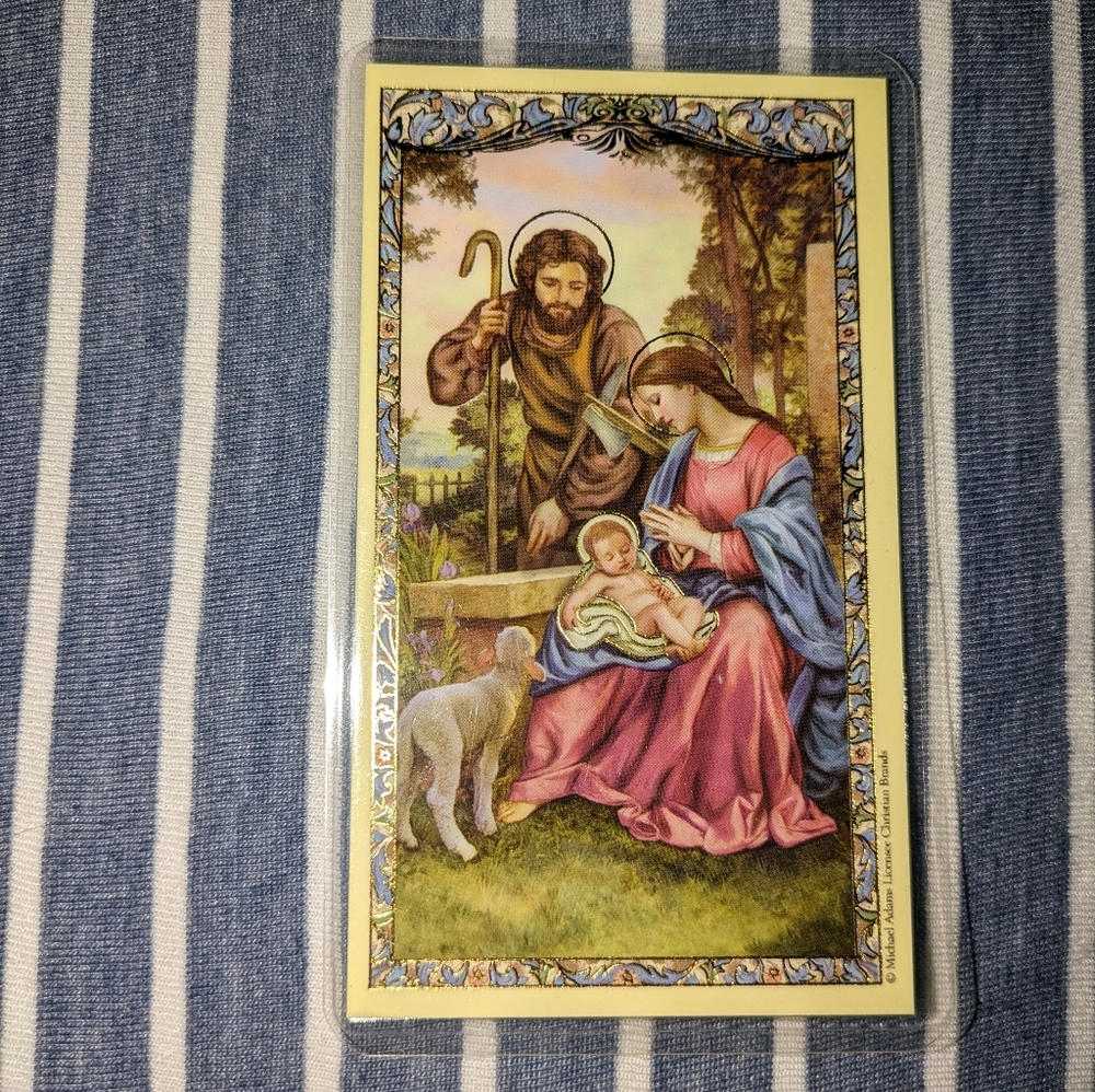 Christian Husband's Daily Prayer Card Laminated